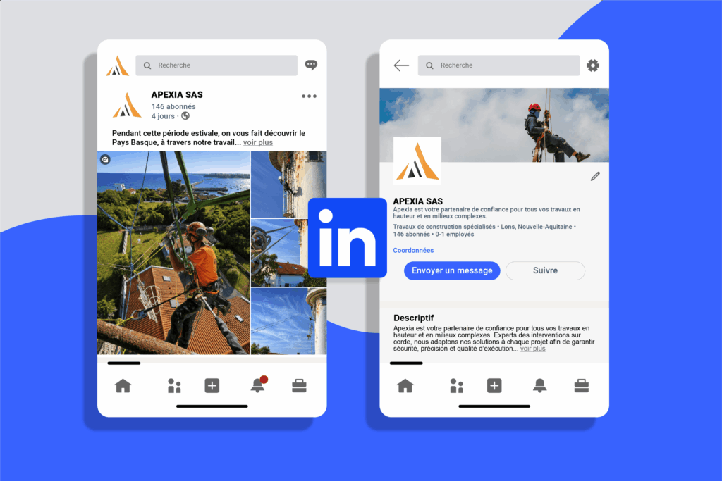 Gestion page LinkedIn Apexia